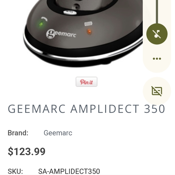 Geemarc Amplidect350 Amplified Cordless Telephone - Picture 6 of 6